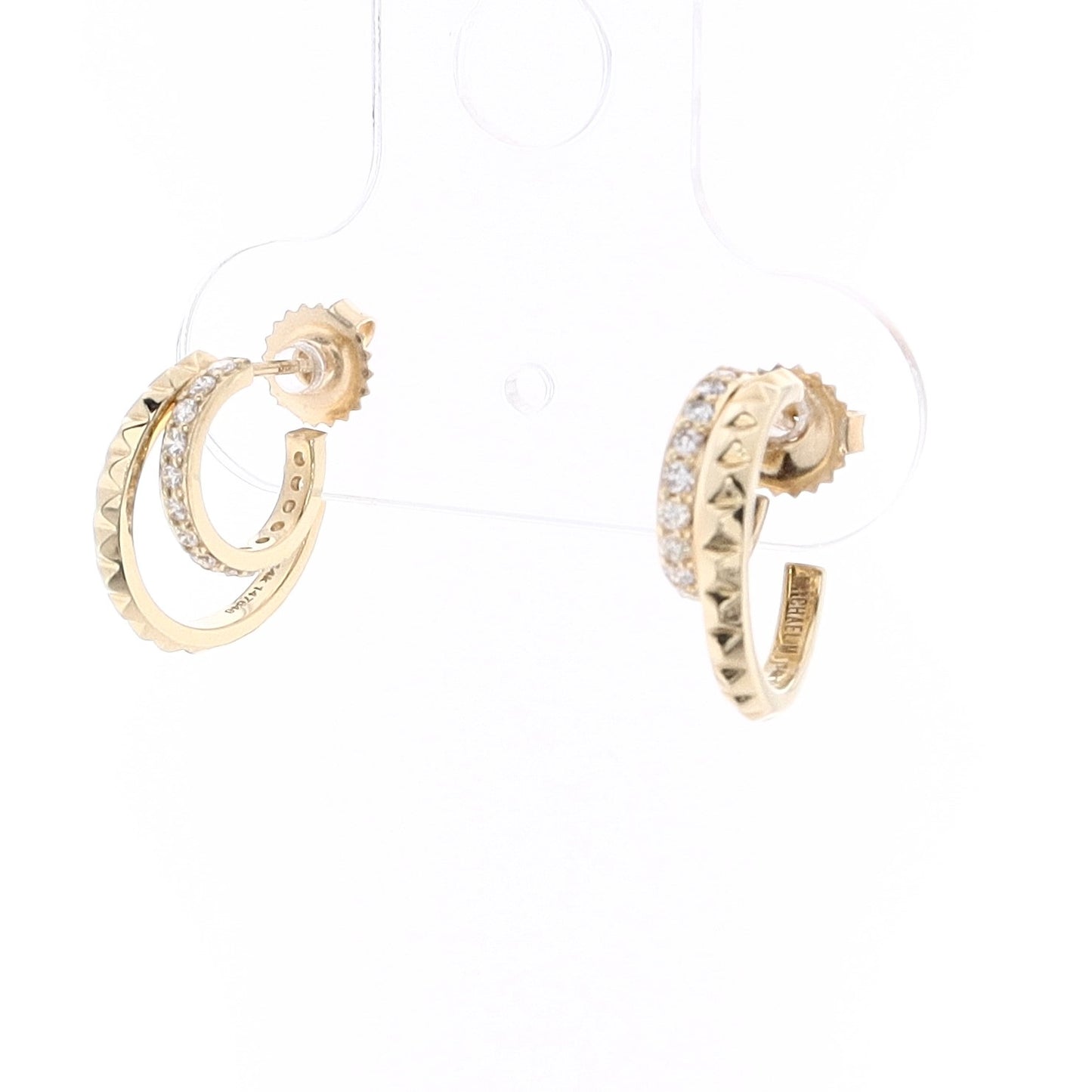 Michael M. 14k "Tetra" Double Huggie Hoops