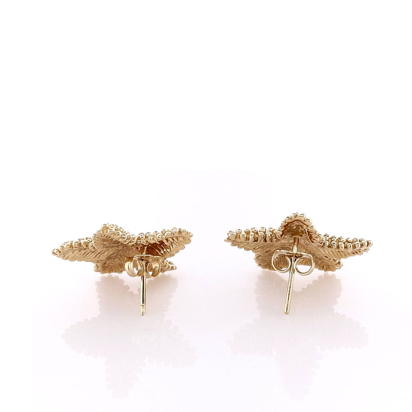 Estate 14k Yellow Gold Starfish Earrings