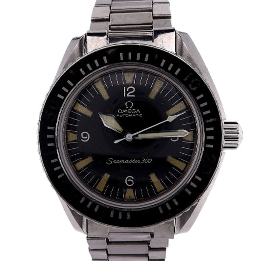 Estate Omega Gents Stainless Steel Seamaster 300 with Black Dial C. 1969 - 165.02