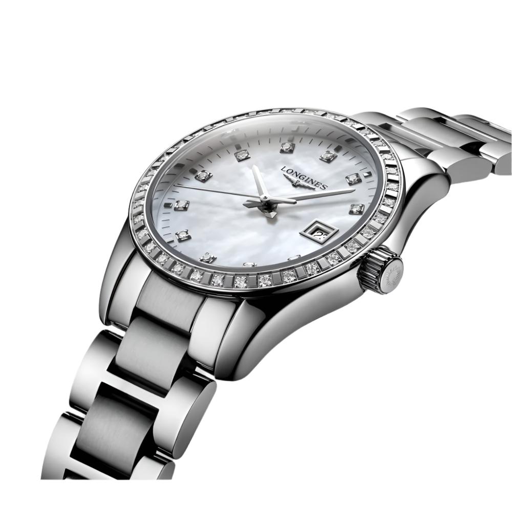 Longines Conquest Classic 29mm Quartz Watch with Diamonds