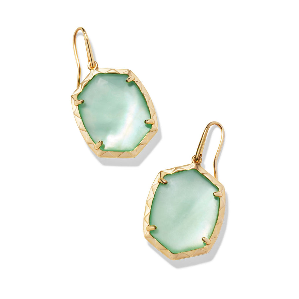 Kendra Scott Daphne Drop Earrings In Light Green Mother Of Pearl