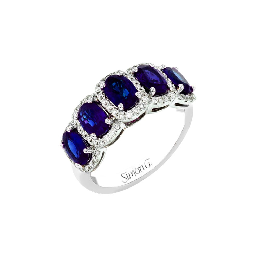 Simon G. 18k Sapphire and Diamond Ring