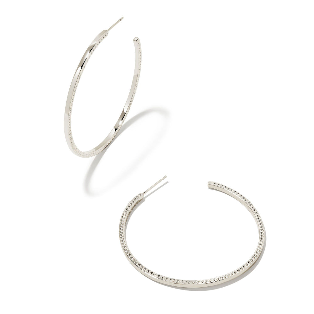 Kendra Scott Sylvie Hoop Earring-Rhodium – Smyth Jewelers