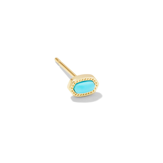 Kendra Scott Elliot Single Stud Stud Earring - Gold Turquoise