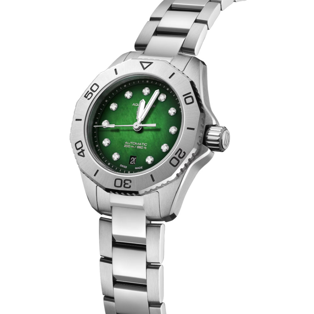 Tag Heuer Ladies Aquaracer Professional 200 Automatic Green Dial