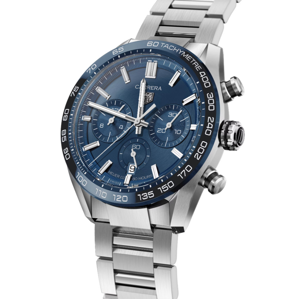 Tag Heuer Carrera Automatic Chronograph 44mm, Steel & Ceramic - Blue Dial