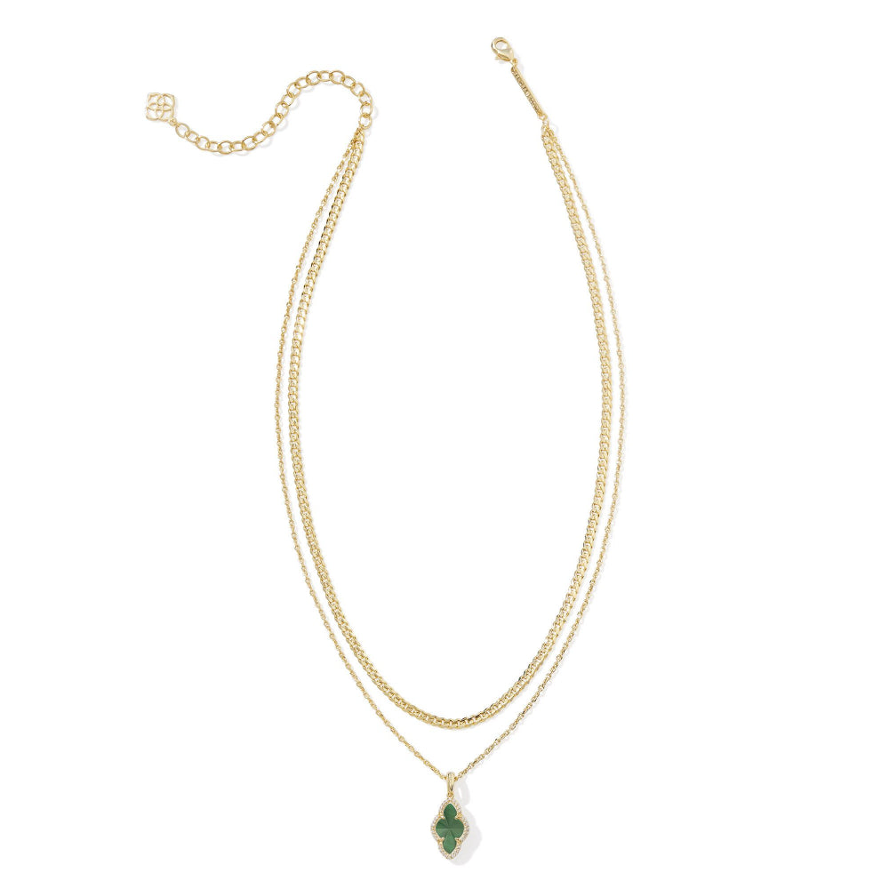 Kendra Scott Abbie Pave Frame Multi Strand Necklace