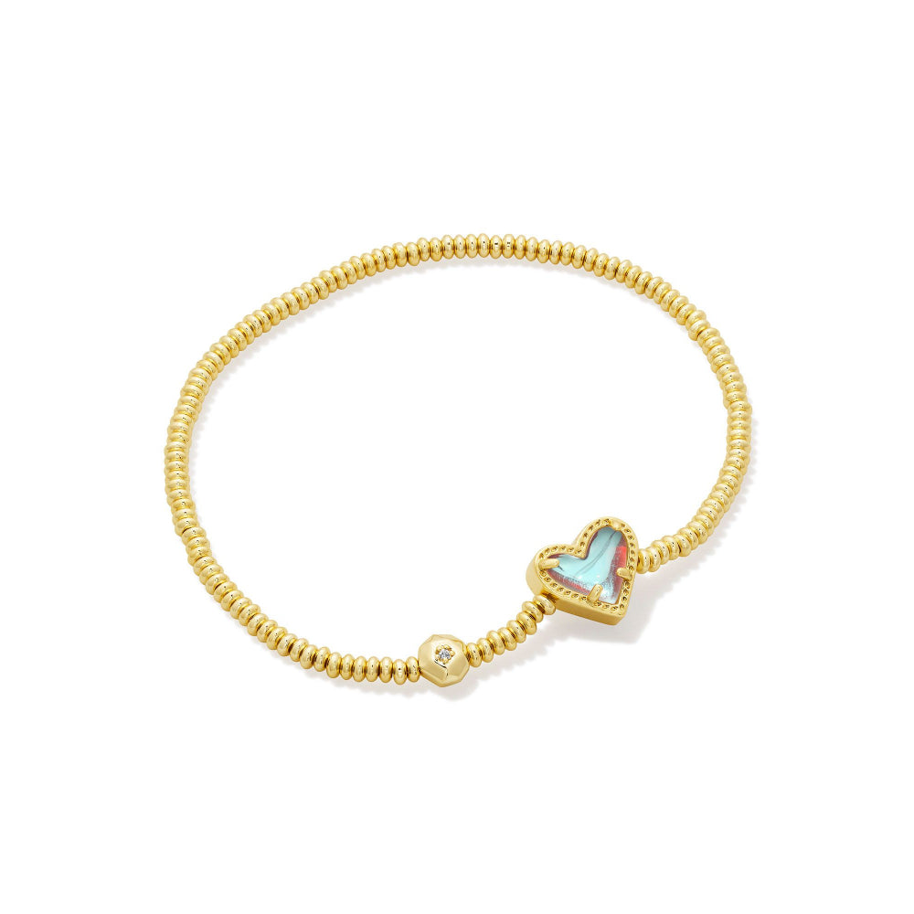 Kendra Scott Ari Gold Heart Stretch Bracelet