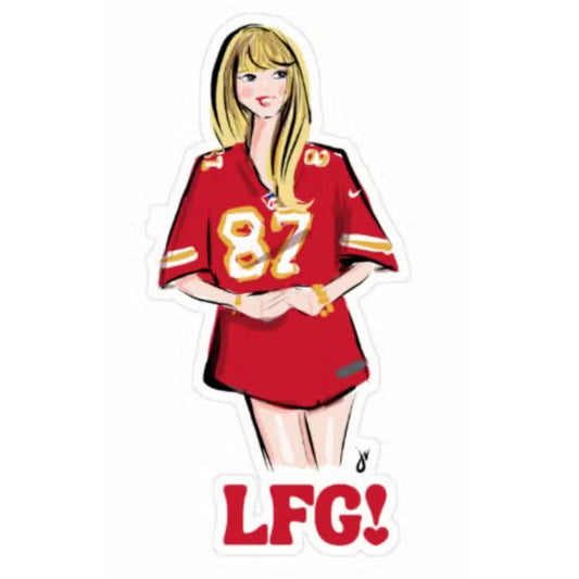 Taylor Swift LFG Chiefs Sticker