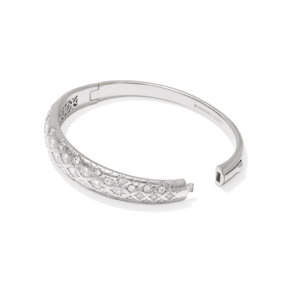 Kendra Scott Holland White Crystal Bangle Bracelet