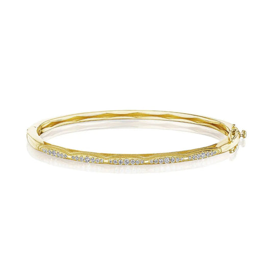 Tacori 18k Single Row Diamond Bangle