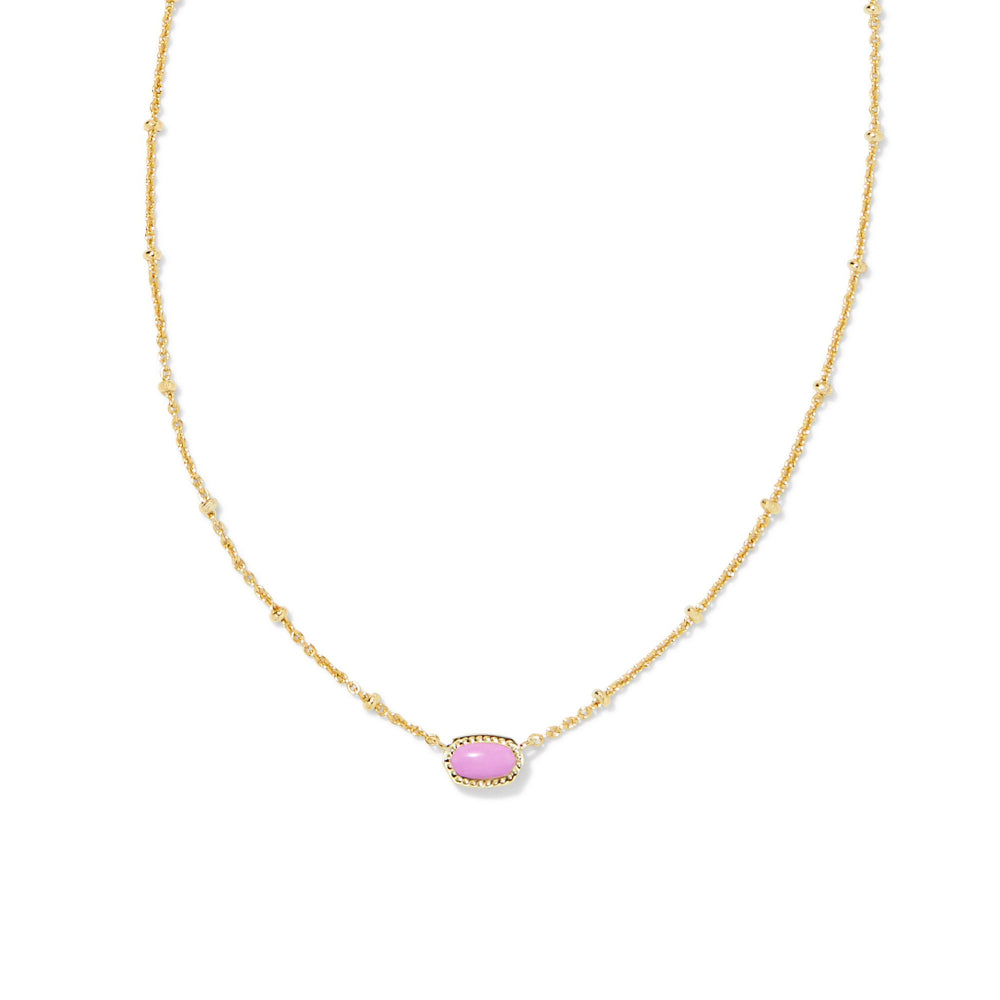 Kendra Scott Mini Elisa Pendant Necklace - Gold Fuchsia Magnesite