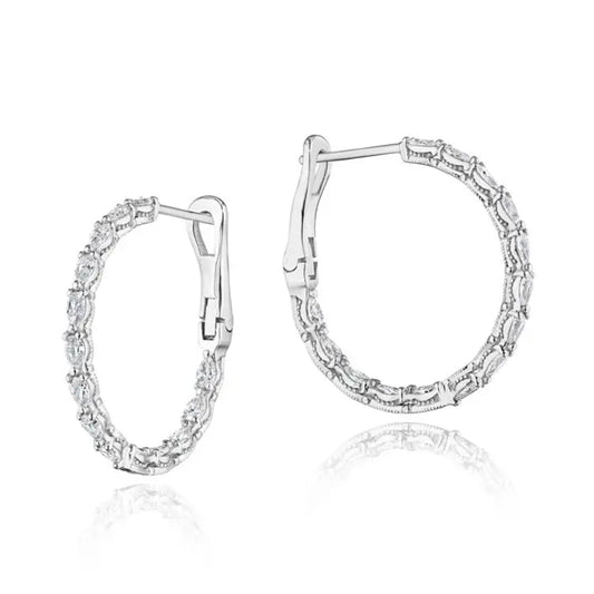 Tacori Stilla Large Hoop Earrings in 18k Gold