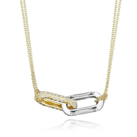 Tacori 18k Two-Tone Double Link Pendant