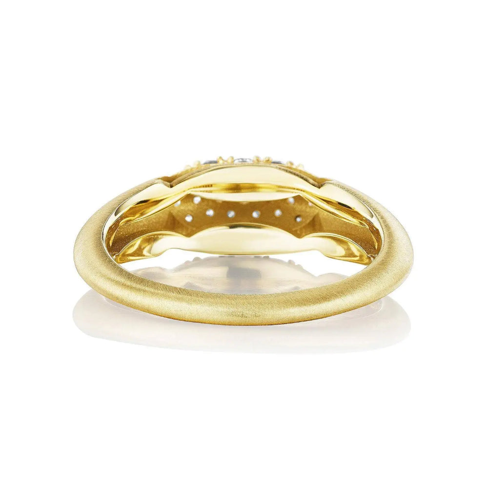 Tacori 18k Crescent Eclipse Petite Dome Ring with Satin Finish