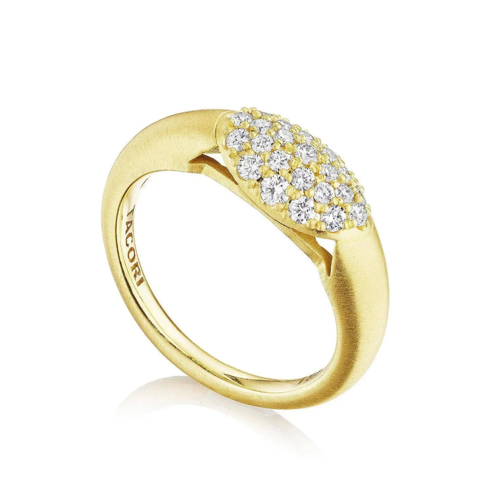 Tacori 18k Crescent Eclipse Petite Dome Ring with Satin Finish