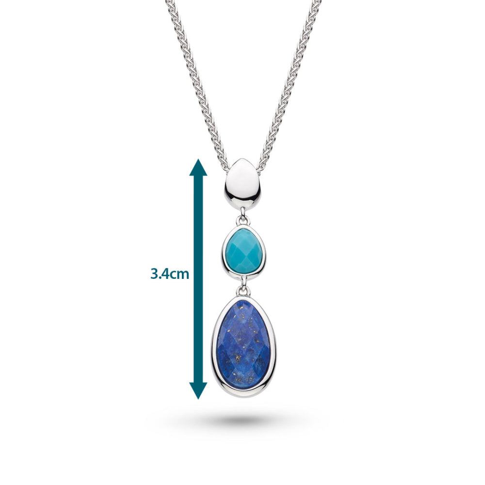 Kit Heath Coast Pebble Azure Gemstone Trio Droplet Necklace Smyth Jewelers