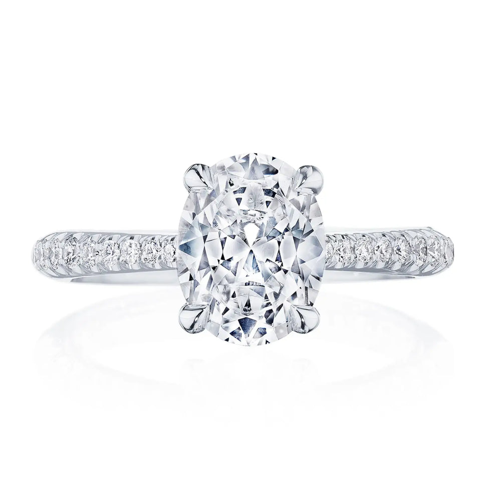 Tacori Platinum Semi Founder's Collection RoyalT Oval Solitaire Engagement Ring