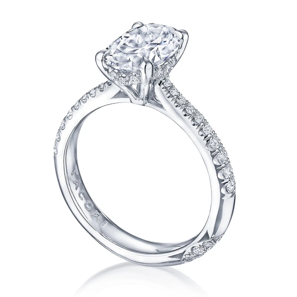 Tacori Platinum Semi Founder's Collection RoyalT Oval Solitaire Engagement Ring