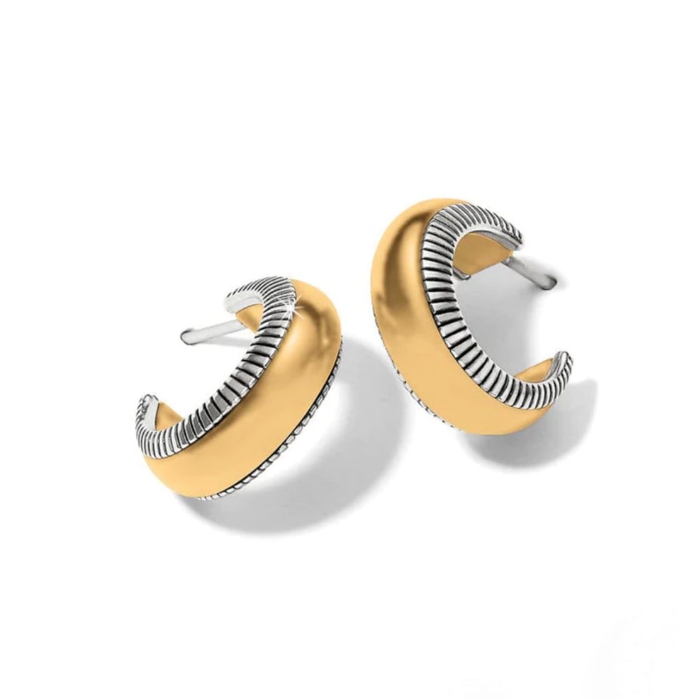 Brighton Interlok Noir Golden Small Hoop Earrings