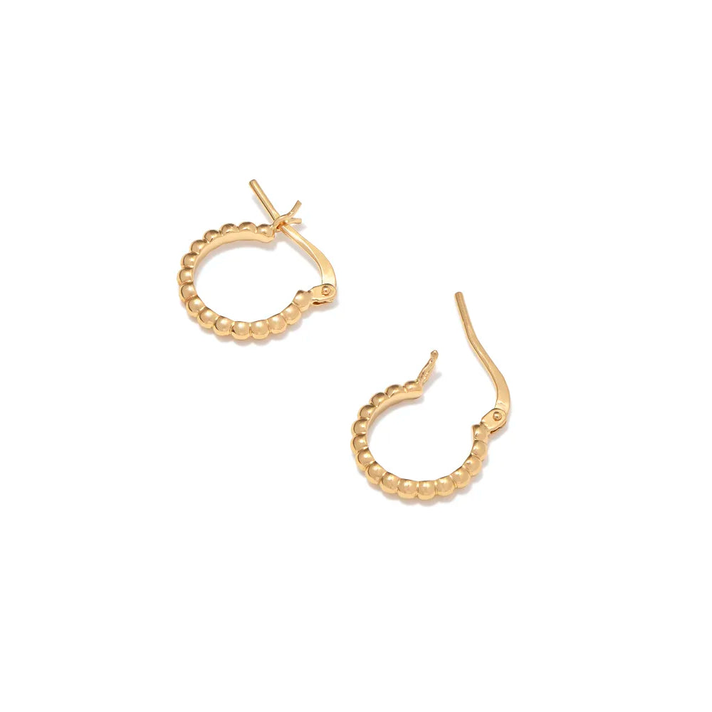 Kendra Scott Beaded 13mm Huggie Earrings in 18k Gold Vermeil