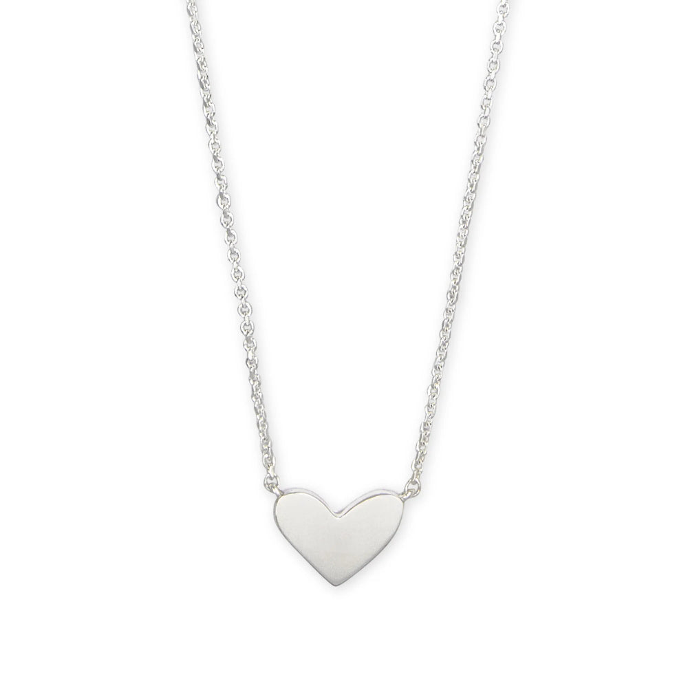 Kendra Scott Ari Heart Short Pendant Necklace in Sterling Silver