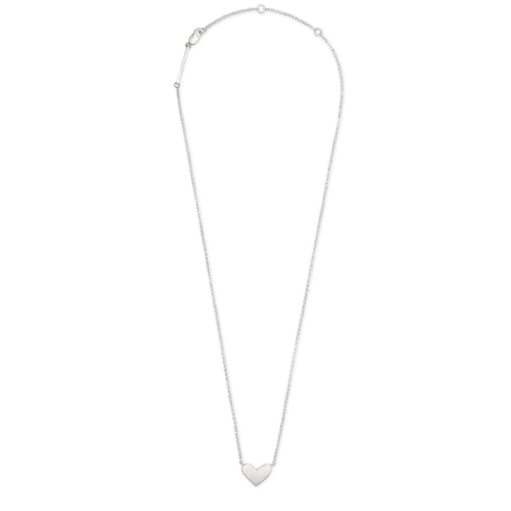 Kendra Scott Ari Heart Short Pendant Necklace in Sterling Silver