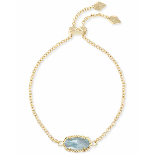 Kendra Scott Elaina Adjustable Chain Bracelet in Light Blue Illusion