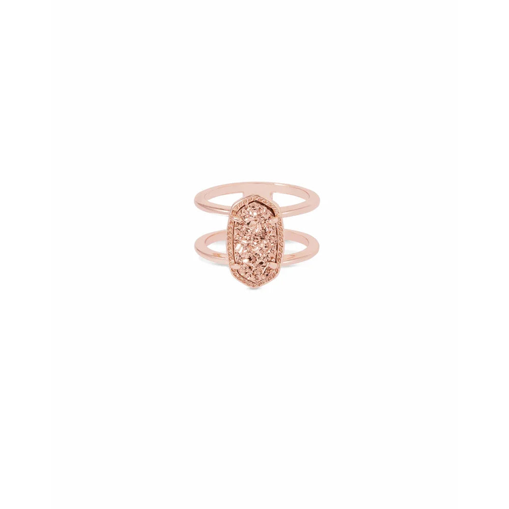 Kendra Scott Elyse Rose Gold Ring in Rose Gold Drusy