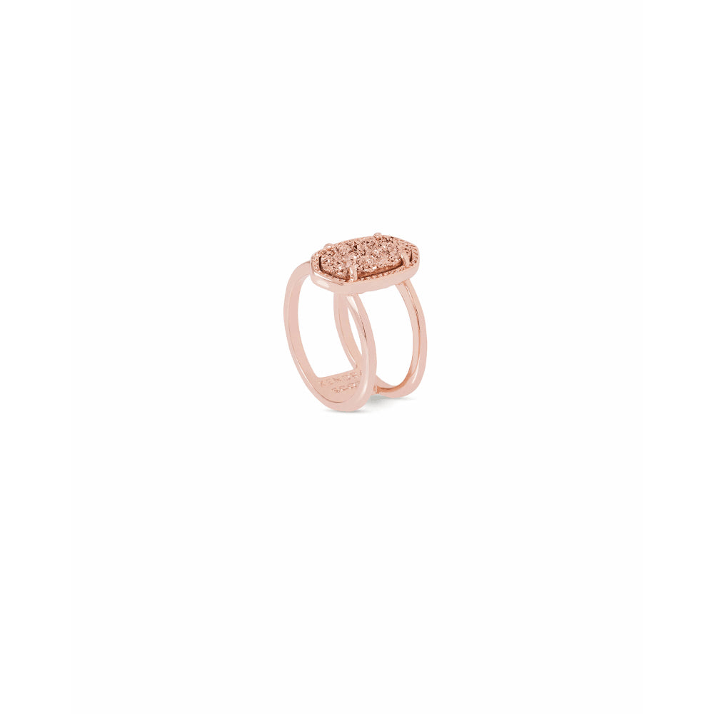 Kendra Scott Elyse Rose Gold Ring in Rose Gold Drusy