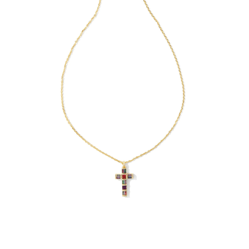 Kendra Scott Gracie Cross Pendant Necklace in Gold