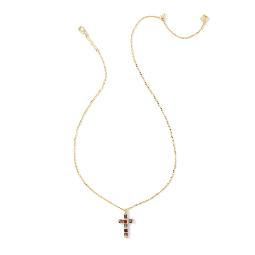 Kendra Scott Gracie Cross Pendant Necklace in Gold