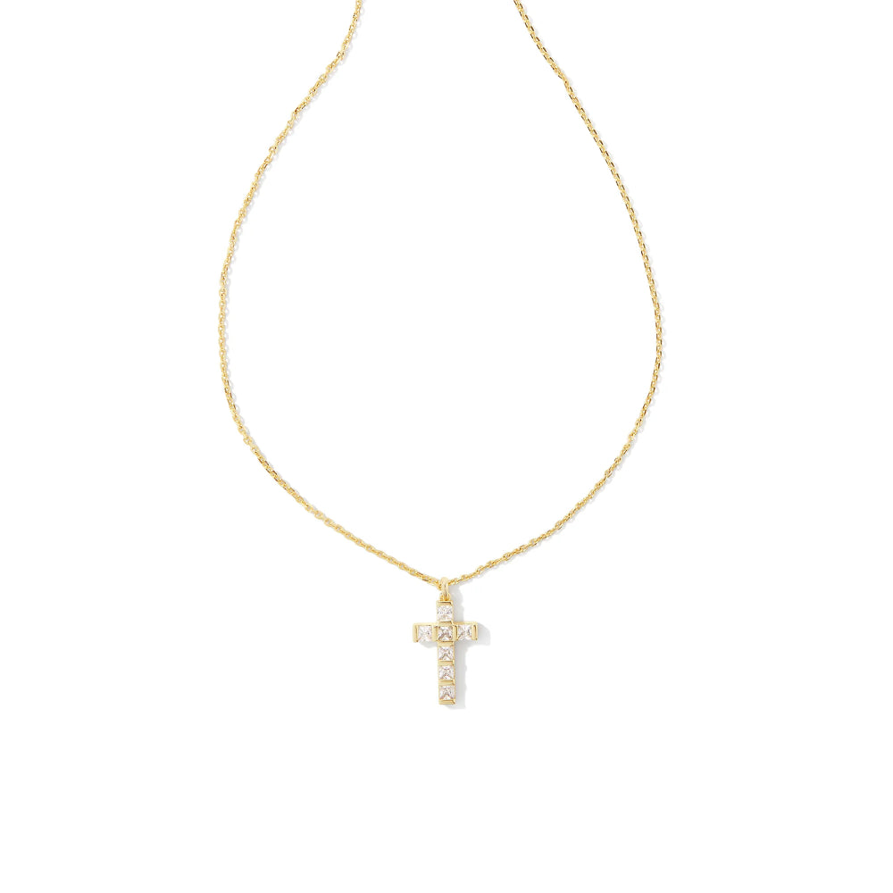 Kendra Scott Gracie Cross Pendant Necklace in Gold