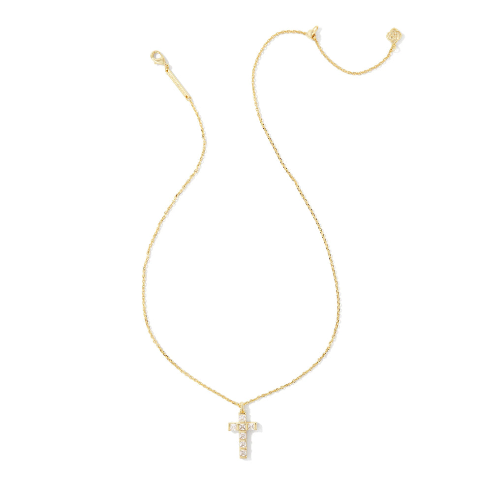 Kendra Scott Gracie Cross Pendant Necklace in Gold