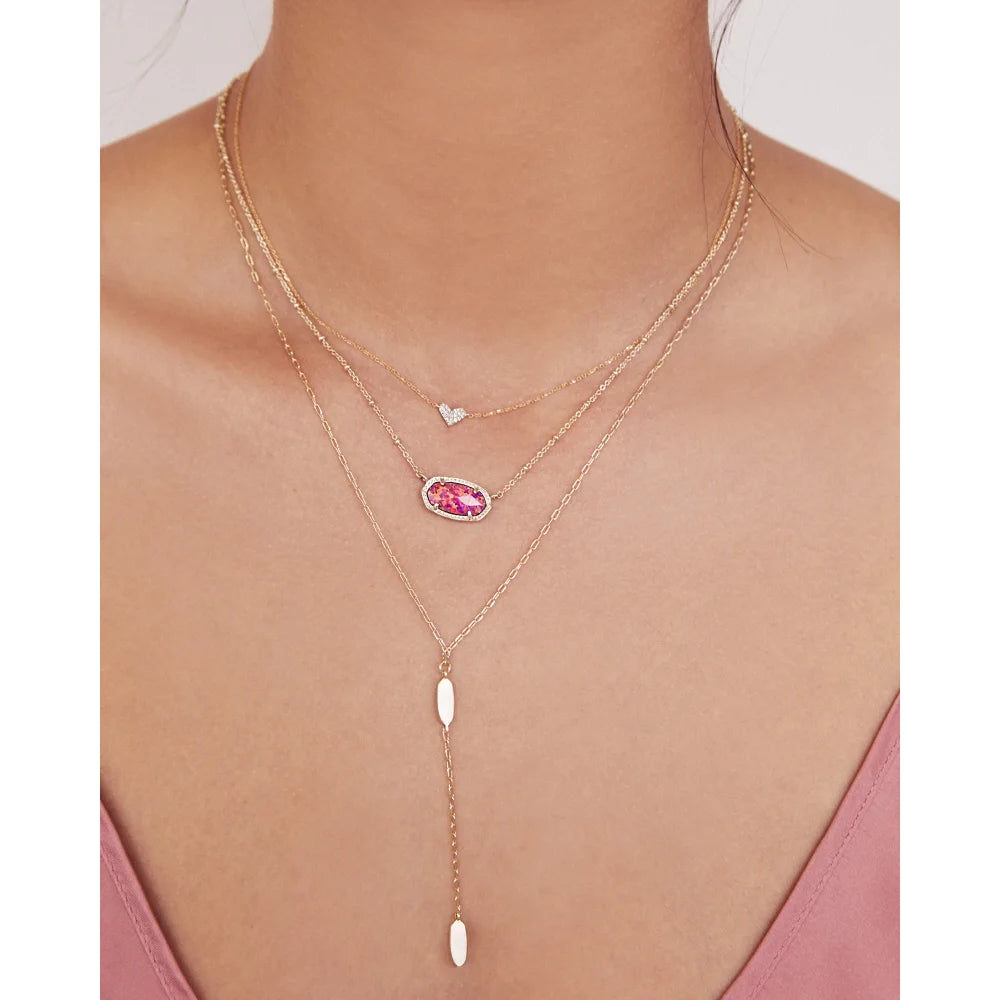 Kendra Scott Red Drusy Heart Shaped Necklace 001-705-43487 | Meigs Jewelry  | Tahlequah, OK