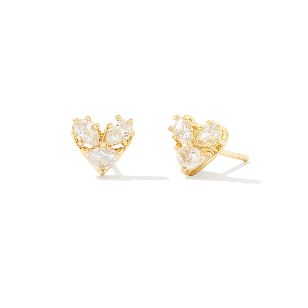 Kendra Scott Katy Heart Stud Earring in Gold