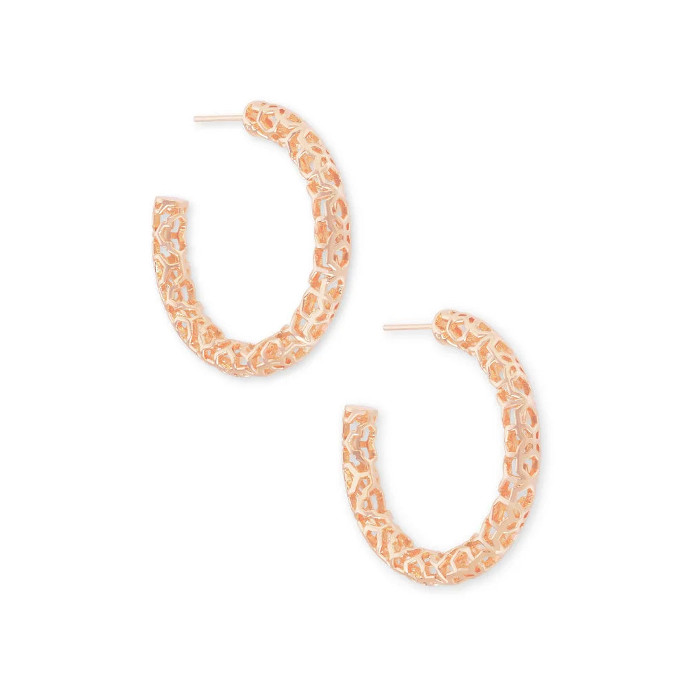 Kendra Scott Maggie Small Hoop Earrings in Filigree