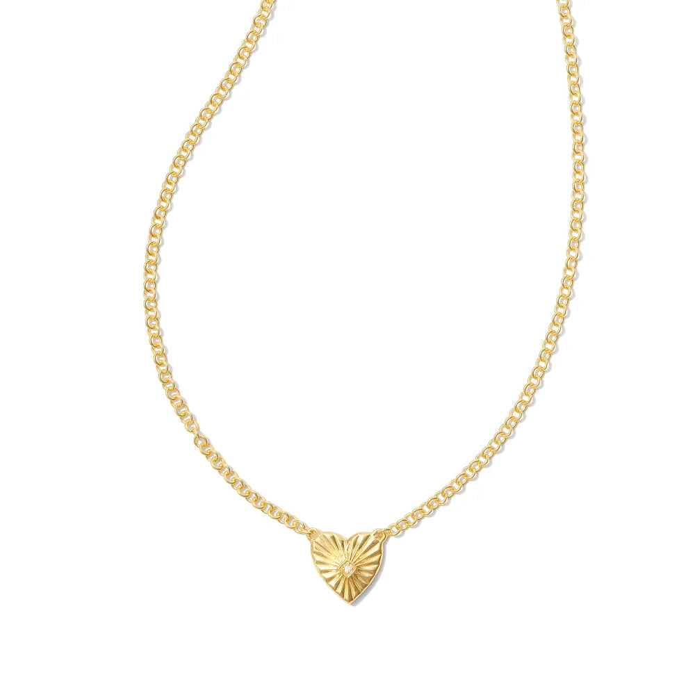 Kendra Scott Maia Heartburst Pendant Necklace in 18k Gold Vermeil