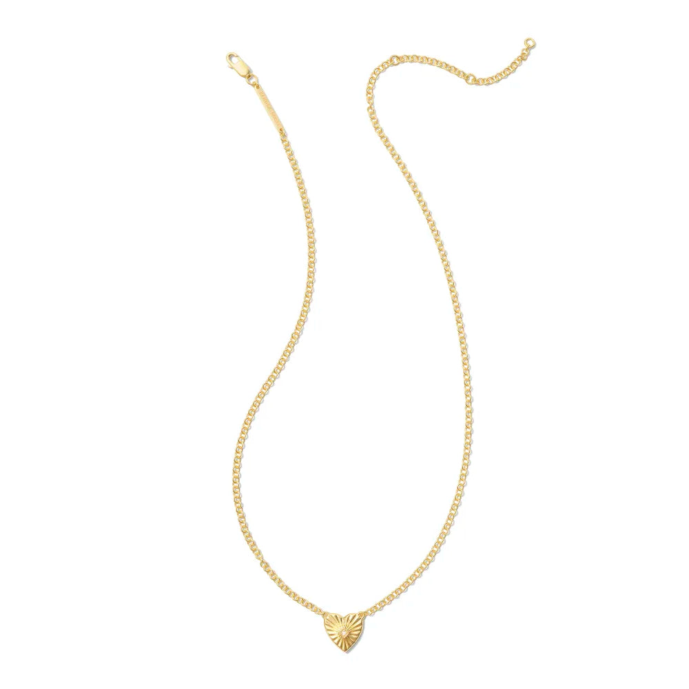 Kendra Scott Maia Heartburst Pendant Necklace in 18k Gold Vermeil