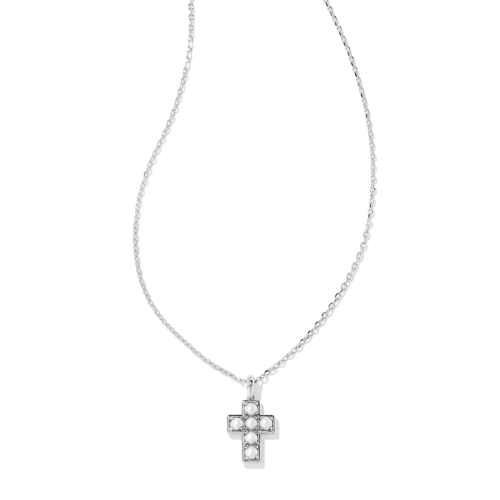 Kendra Scott Pearl Cross Short Pendant Necklace