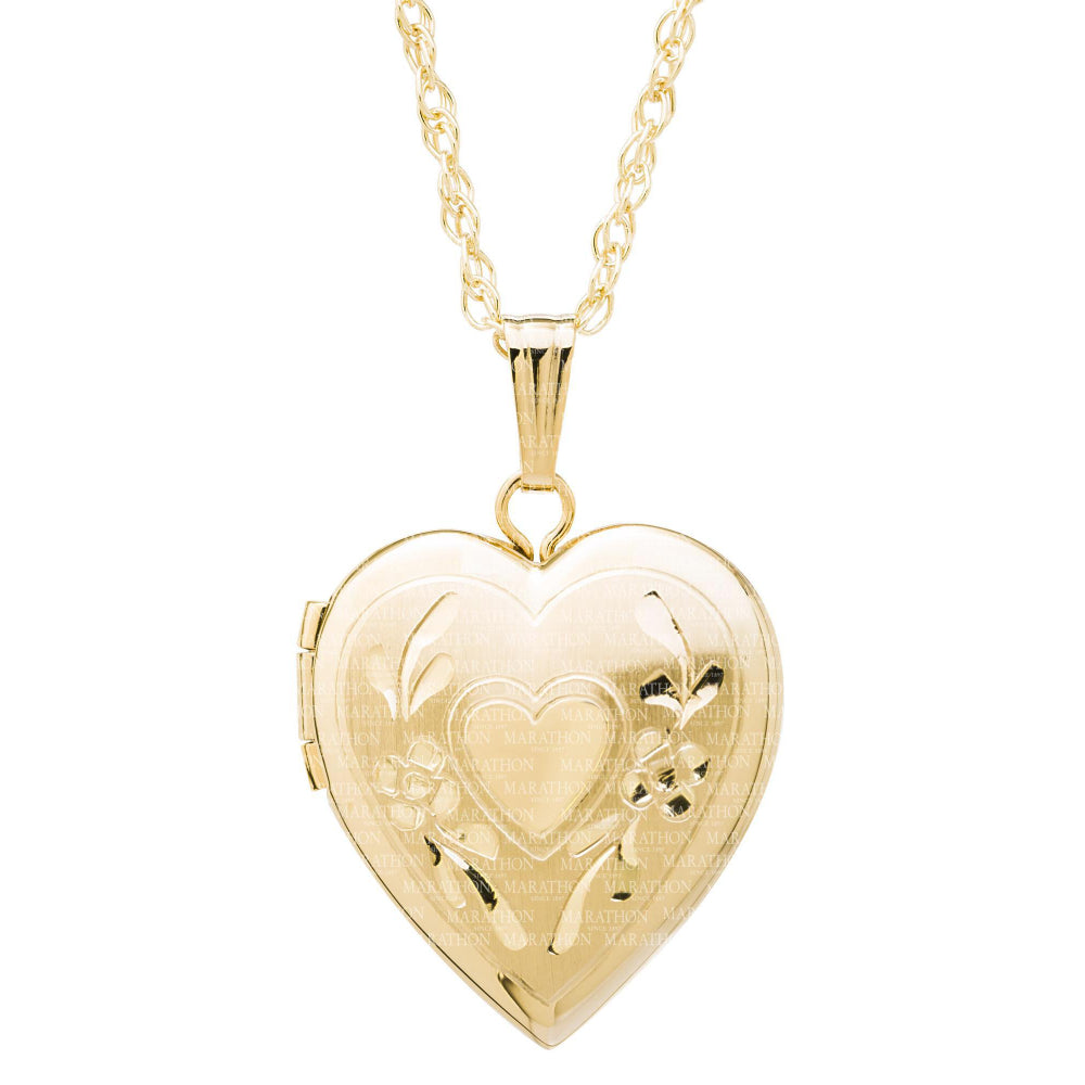 14k Gold Heart Locket with Engraving – Smyth Jewelers