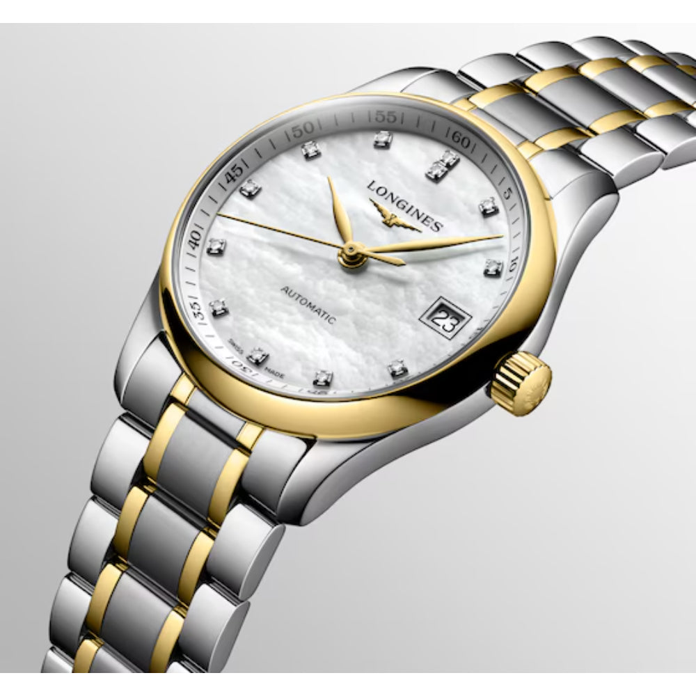 Longines Master Collection Ladies 34mm Two-Tone Automatic with Diamonds, L23575877