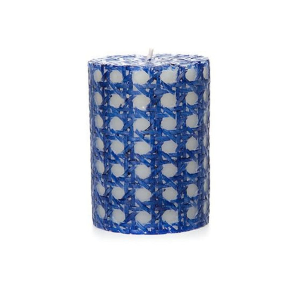 MacKenzie-Childs Rattan Pillar Candle - 4″