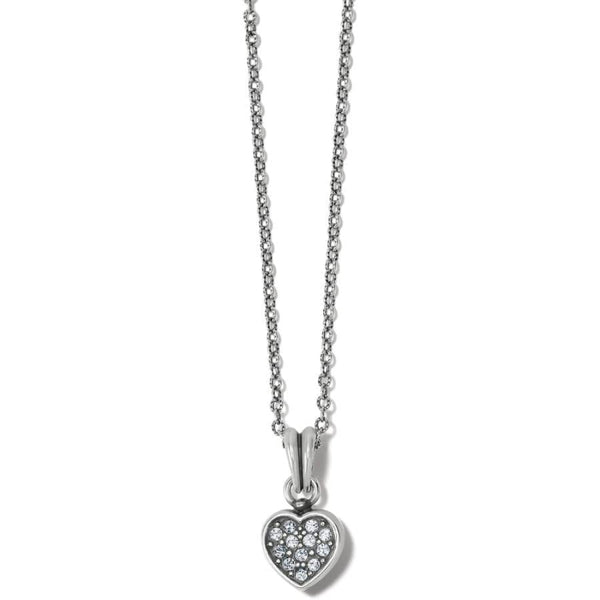 Brighton silver heart and crystals pendant necklace high quality and bracelet set