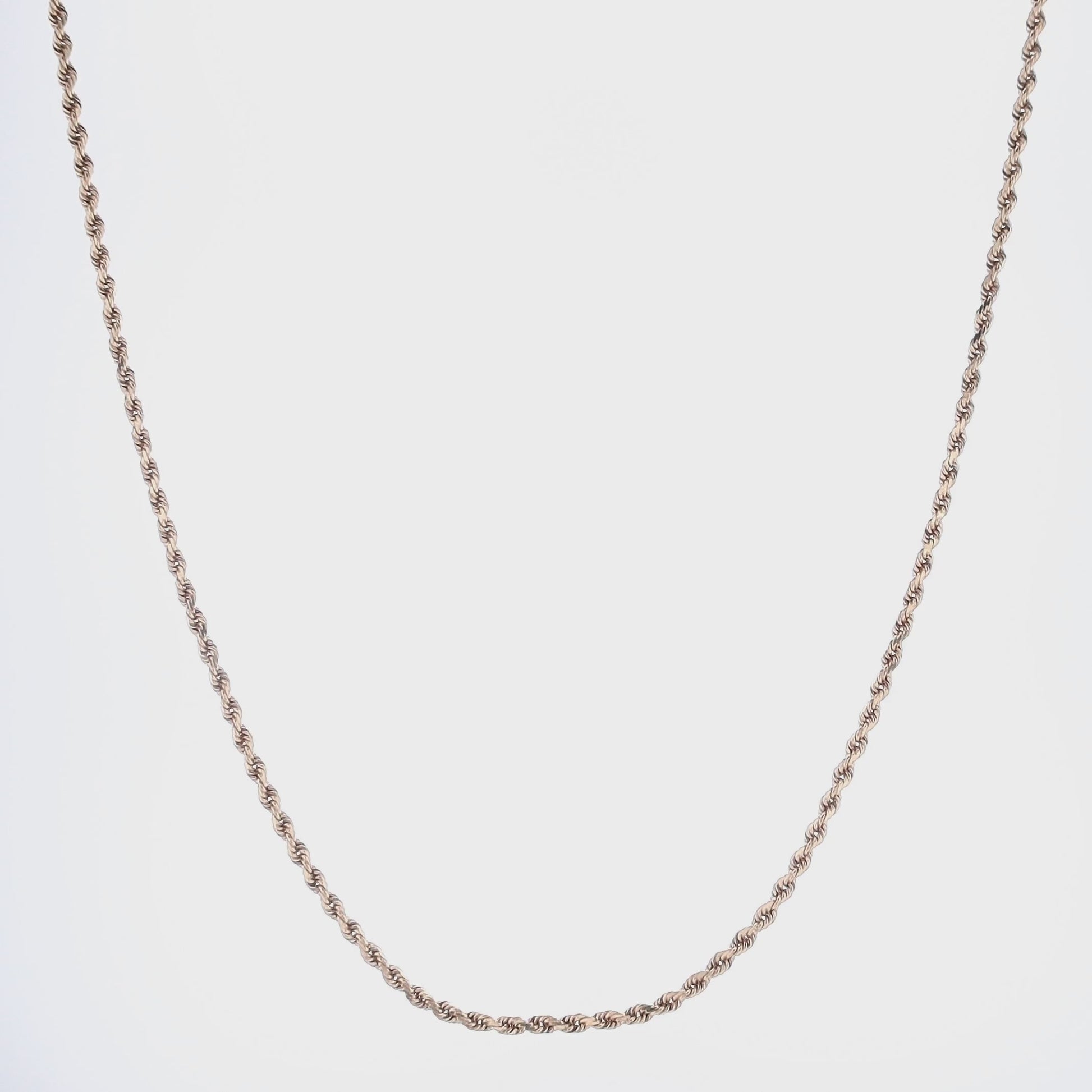 Estate 14krose Necklace Rope Chain 1.5mm With Barrel Clasp 30 – Smyth  Jewelers