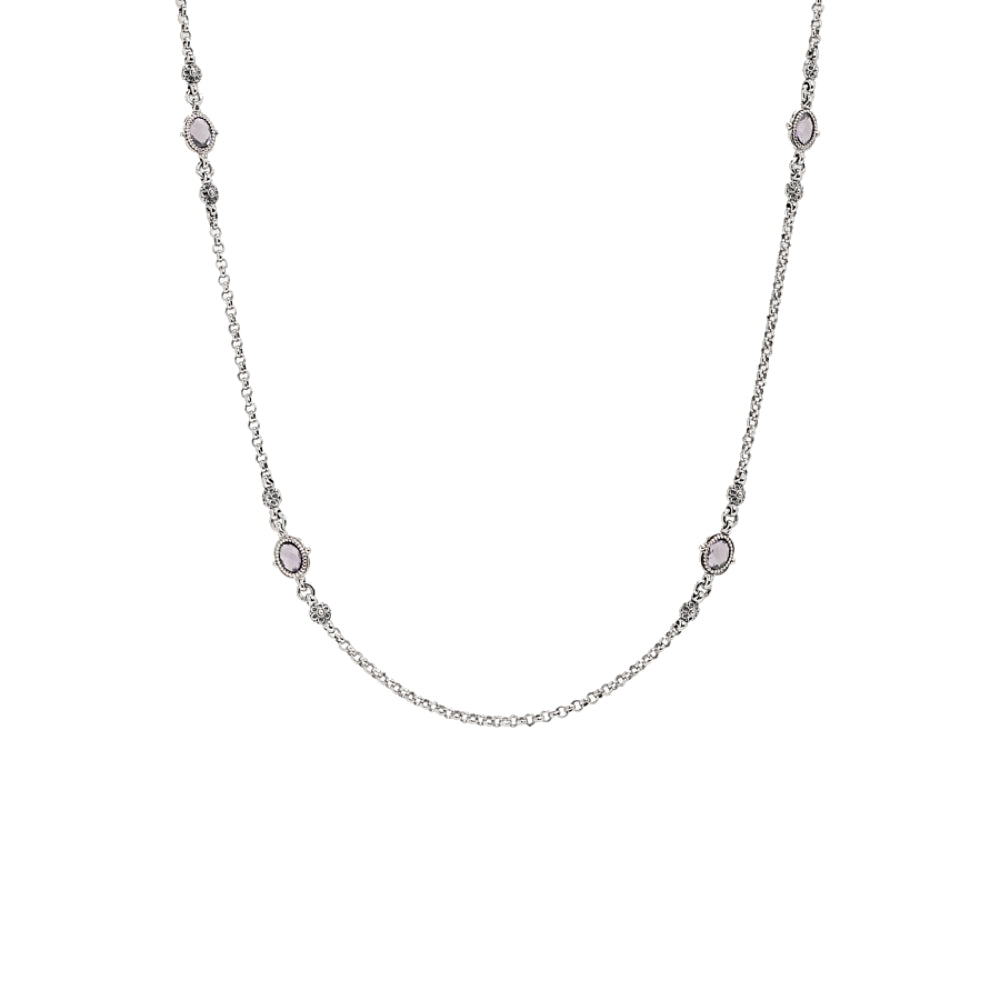 Konstantino Pythia Crystal Quartz Station Necklace