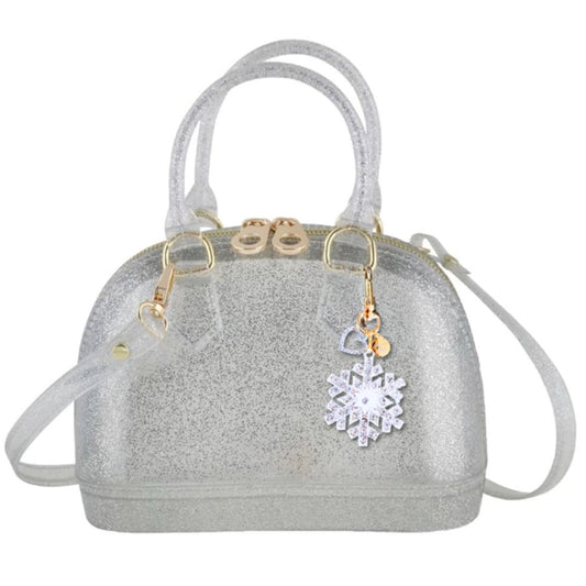 Carrying Kind Cate Snowflake Princess Edition Handbag- Silver Sparkle