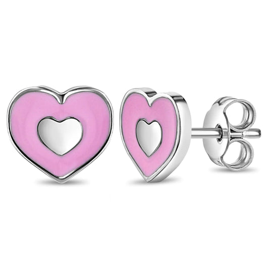 Children's Groovy Heart Earrings