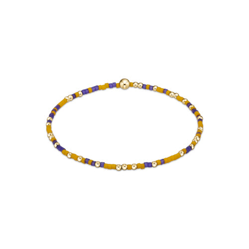 enewton 7.25" extends  Gameday Hope Unwritten Bracelet - Deep Purple Golden Yellow