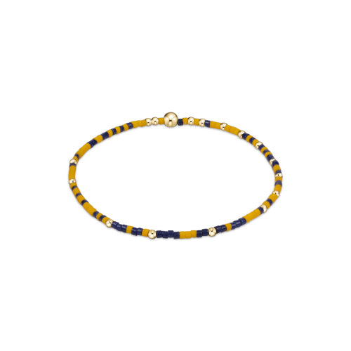 enewton 7.25" extends  Gameday Hope Unwritten Bracelet - Golden Yellow Matte Navy